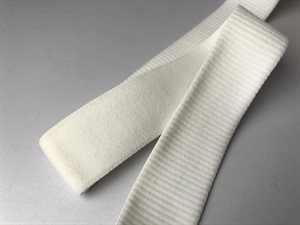 Luksus elastik - offwhite og riller, 29 mm